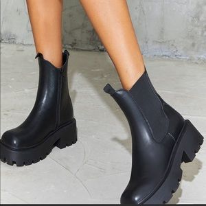 Black Platform Boots - Brand New